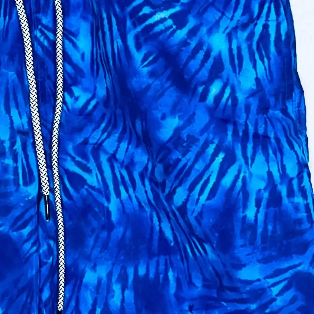 Whattry Blue Swim Trunks Pockets New S